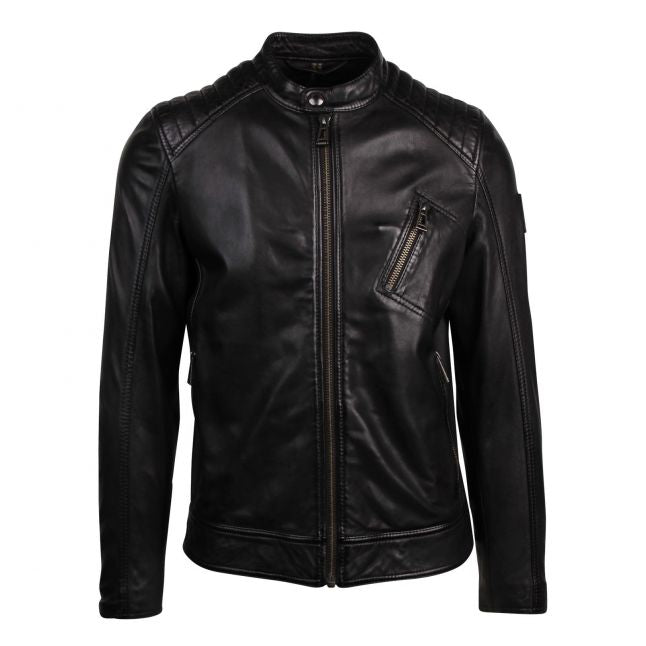 Belstaff Jacket Mens Black V Racer Leather Hurleys