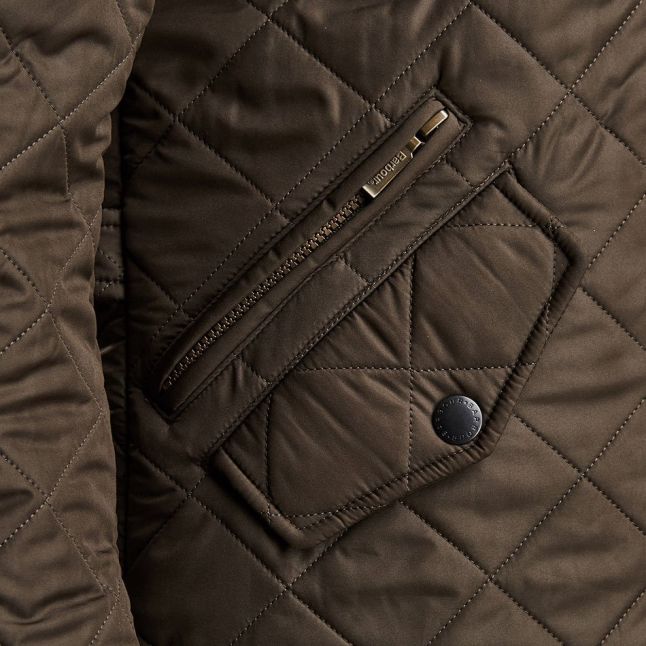 Mens Barbour Olive Powell Quilted Jacket