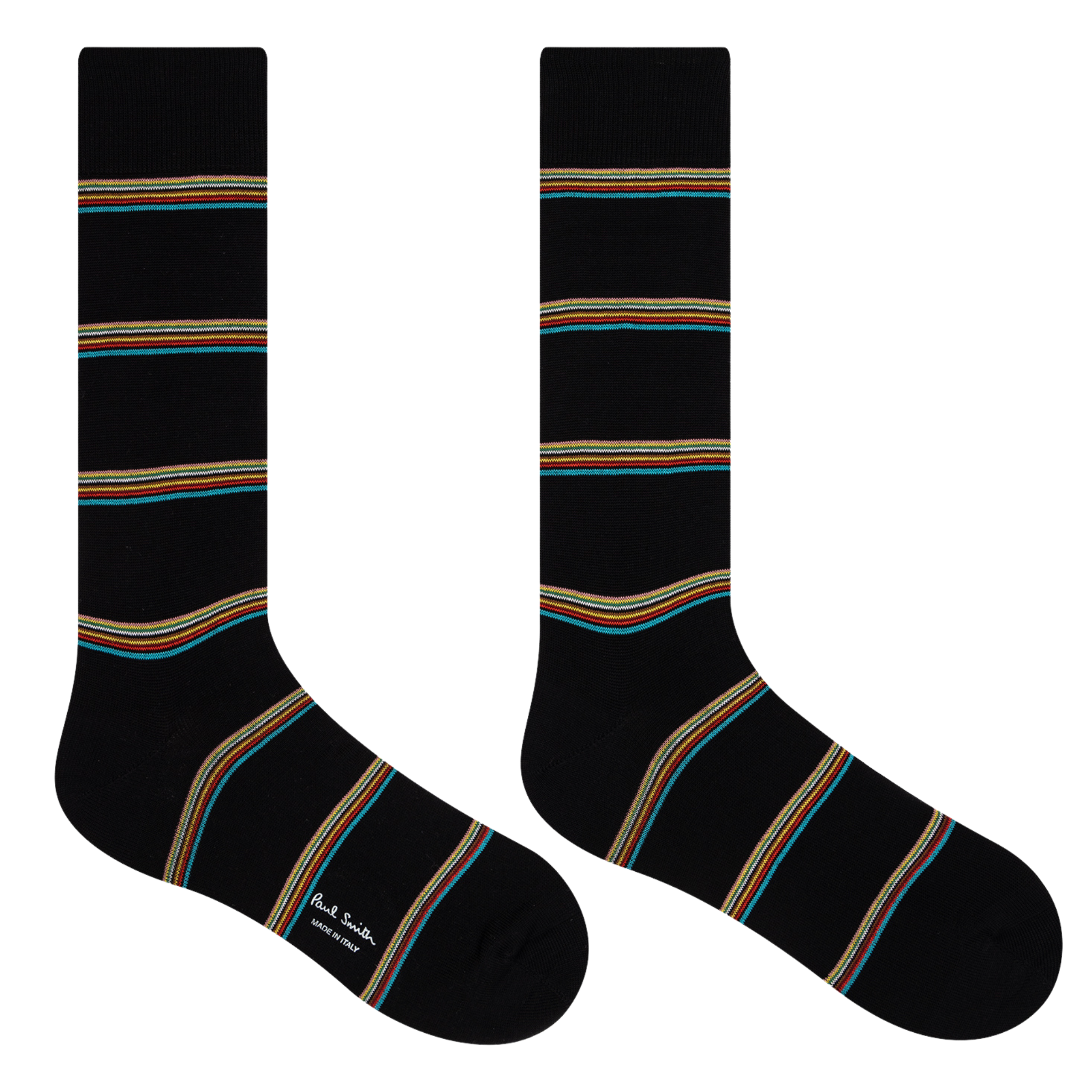 Mens Paul Smith Black Signature Block Socks