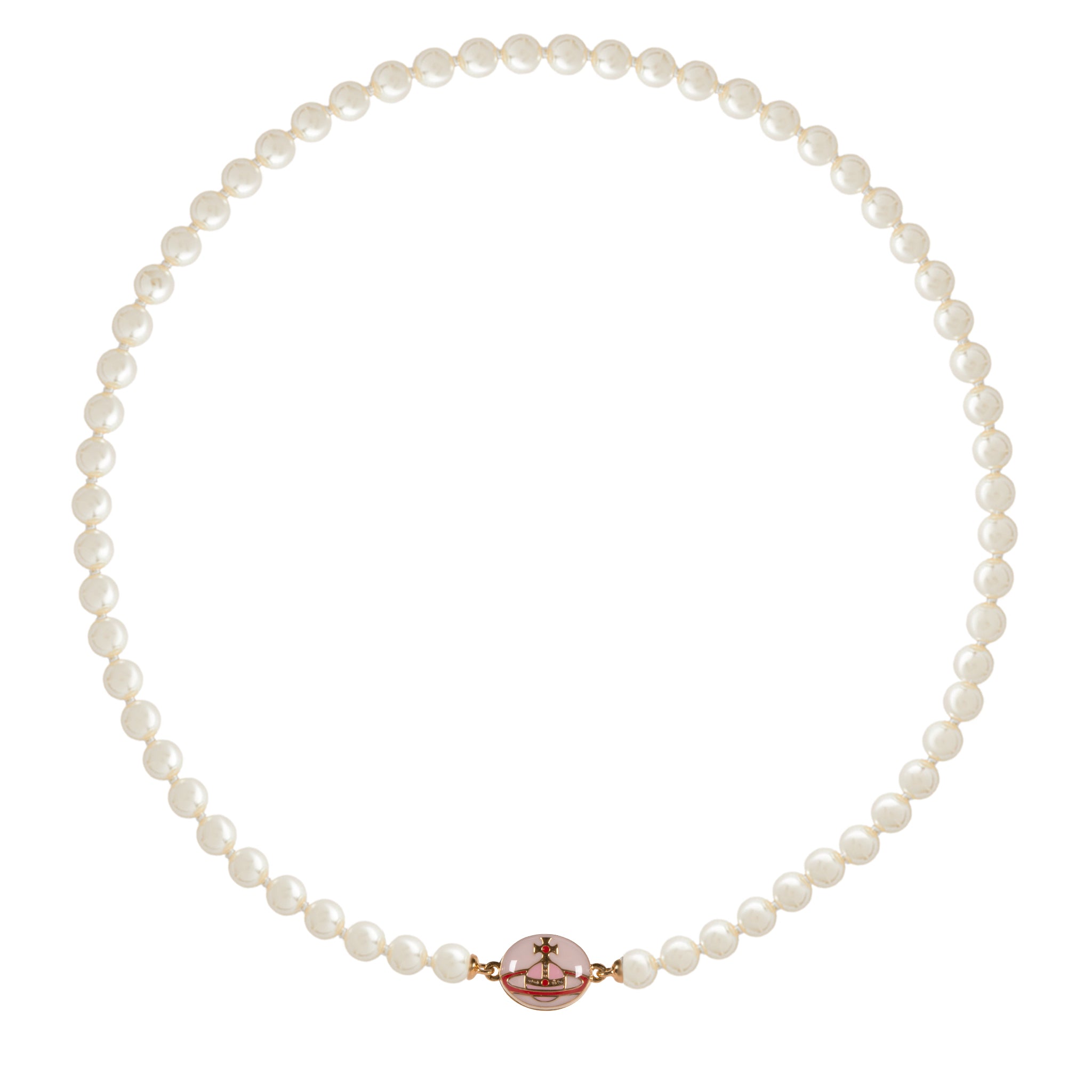 Womens Vivienne Westwood Gold/Pink/Creamrose Loelia Necklace