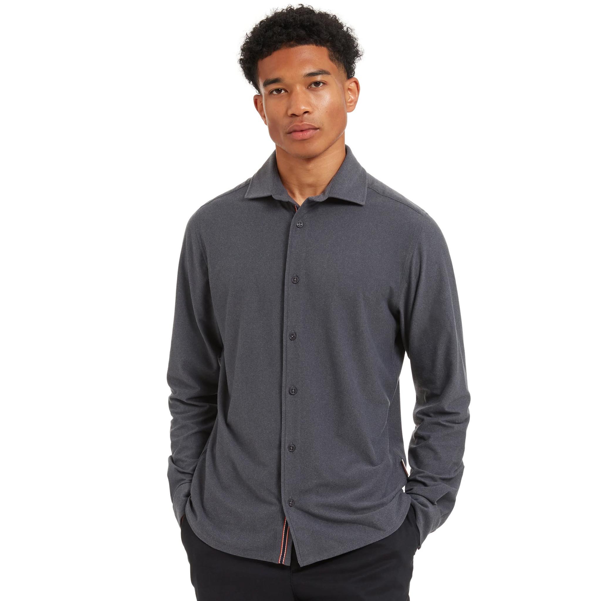 Mens Sealskinz Navy Weybourne L/s Shirt