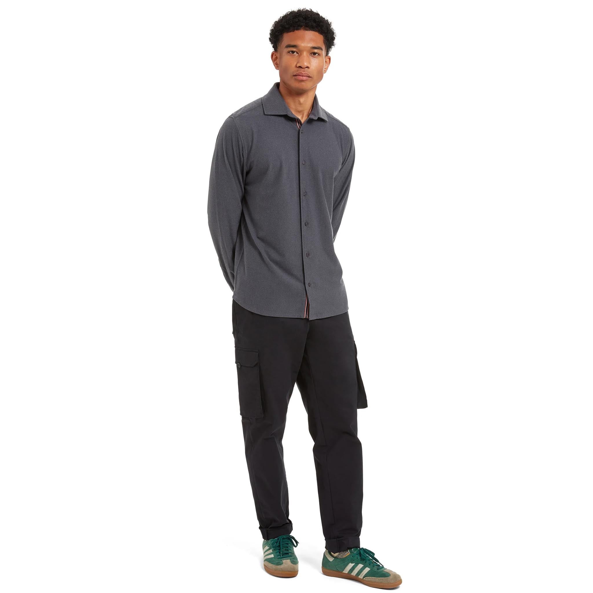 Mens Sealskinz Navy Weybourne L/s Shirt