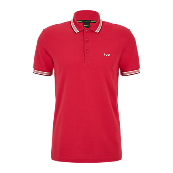 Mens BOSS Medium Red Paddy S/s Polo Shirt