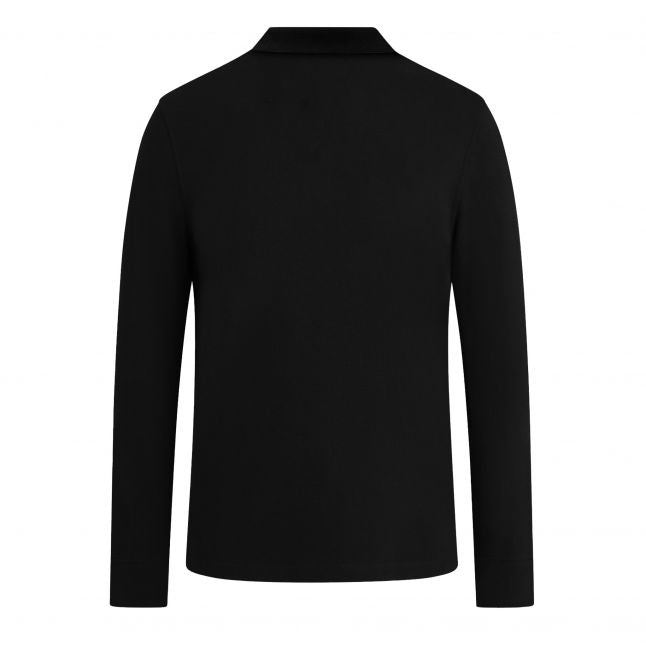 Mens Belstaff Black Branded L/s Polo Shirt