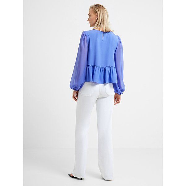 Womens French Connection Baja Blue Georgett Peplum Top