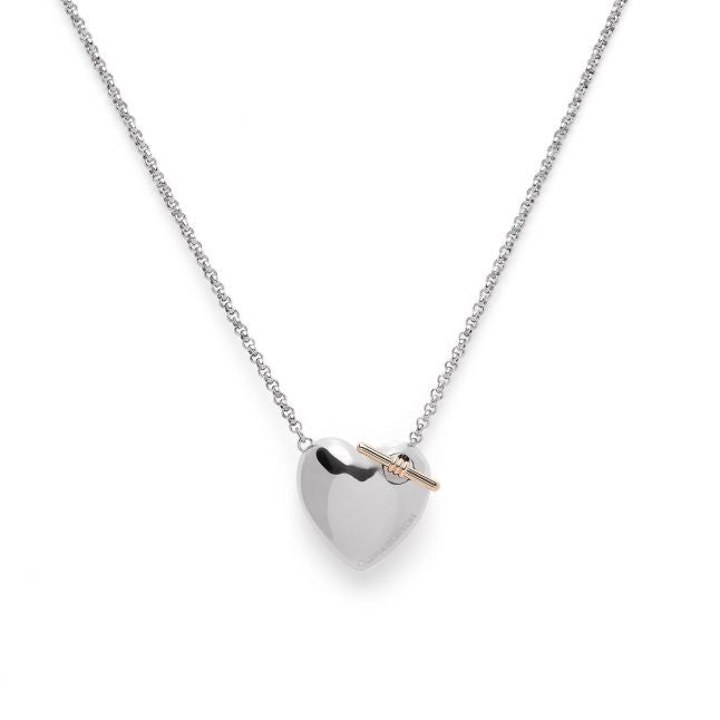 Womens Olivia Burton Silver Knot Heart Necklace