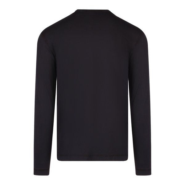 Mens BOSS Black Tokkslong Garment Dye L/s T Shirt