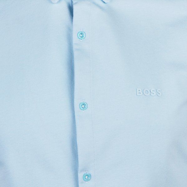 Mens BOSS Light Blue Biadia Reg Fit S/s Shirt