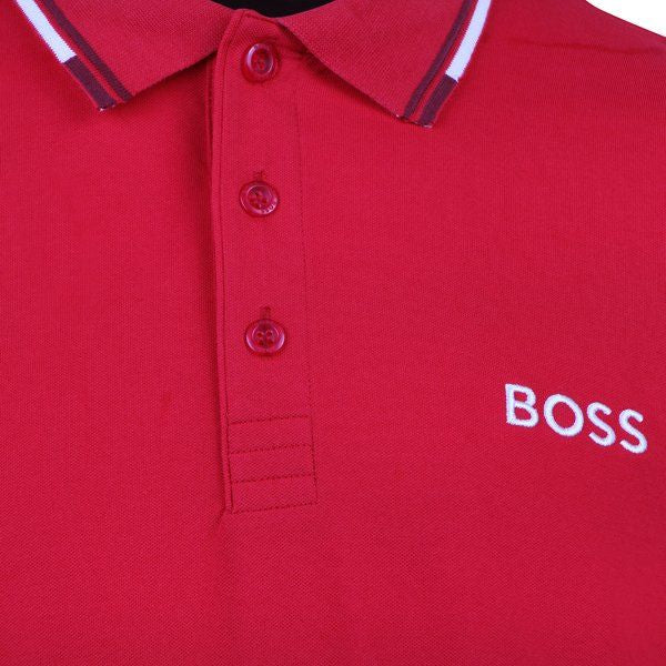 Mens BOSS Medium Red Paddy Pro S/s Polo Shirt