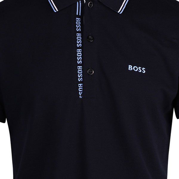 Mens BOSS Dark Blue Paule 4 S/s Polo Shirt