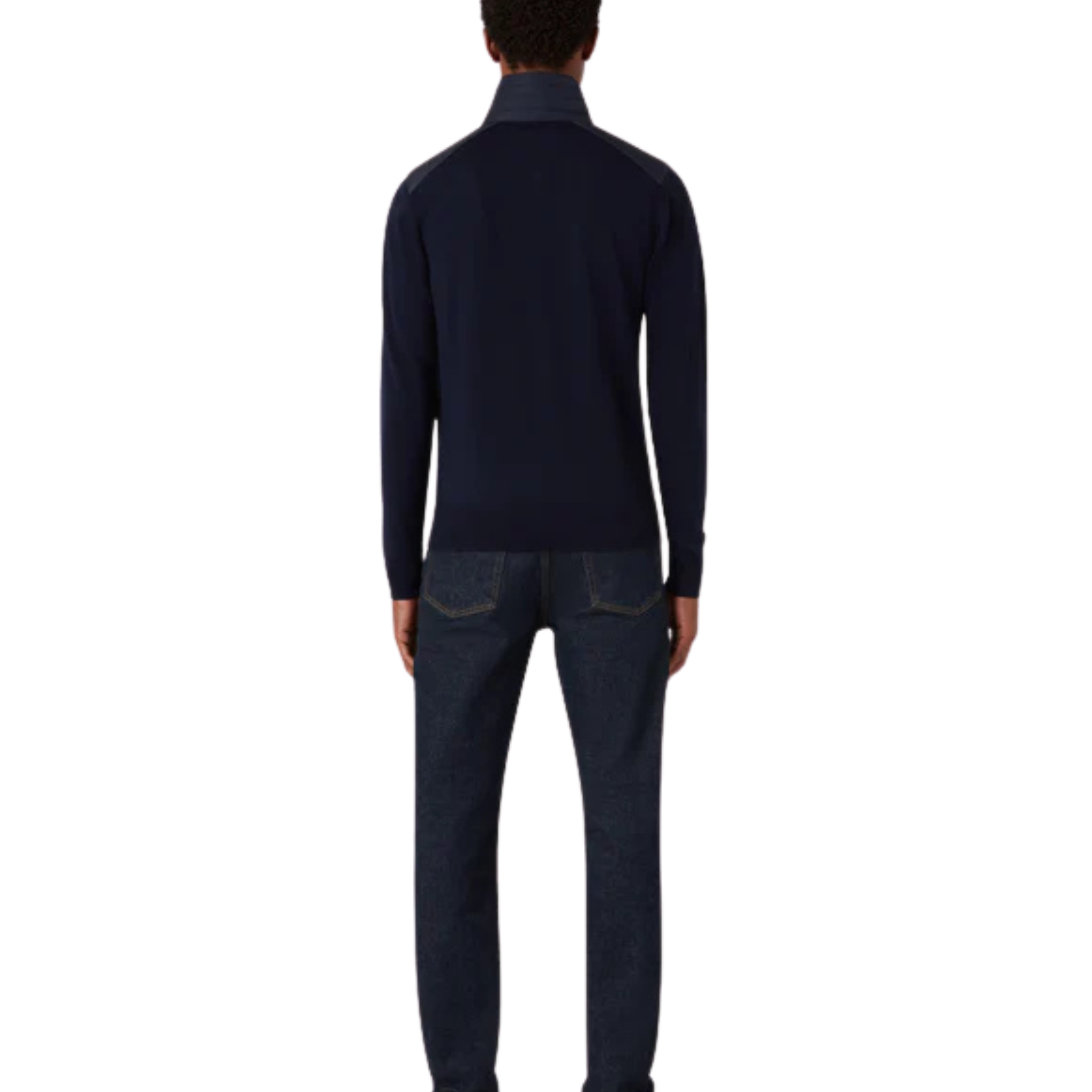 Mens Belstaff Dark Ink Kilmington Quarter Zip Knit Jumper