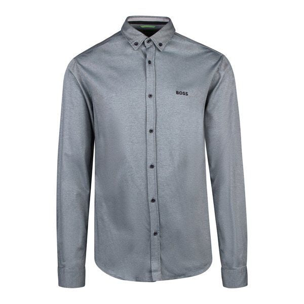 Mens Navy Biado Reg Fit L/s Shirt