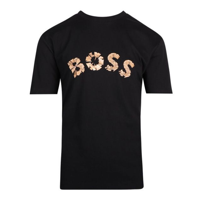 Mens BOSS Black Teego 1 Printed Logo S/s T Shirt