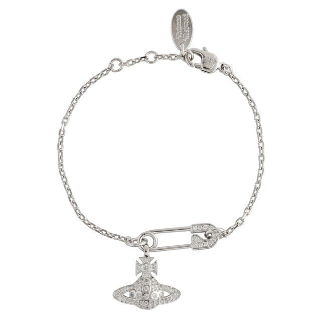 Vivienne Westwood Bracelet Womens Platinum/White Crystal Lucrece