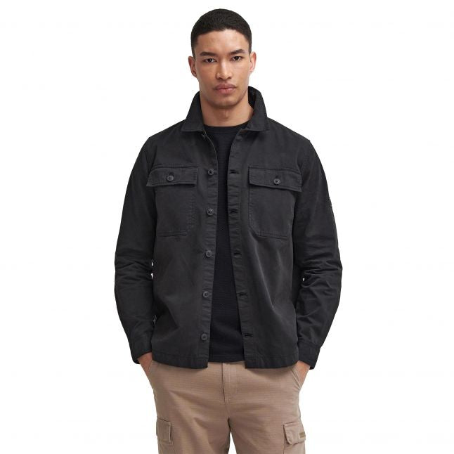 Mens Barbour International Black Arlo Cotton Overshirt