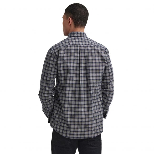 Mens Barbour International Bleached Olive Hawks Check Oxford L/s Shirt