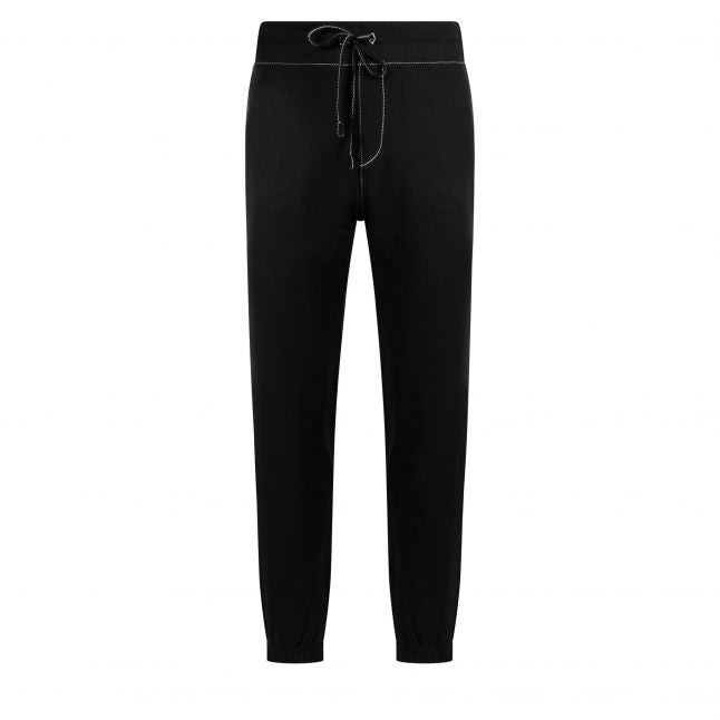 Mens True Religion Jet Black/White Big T Joggers