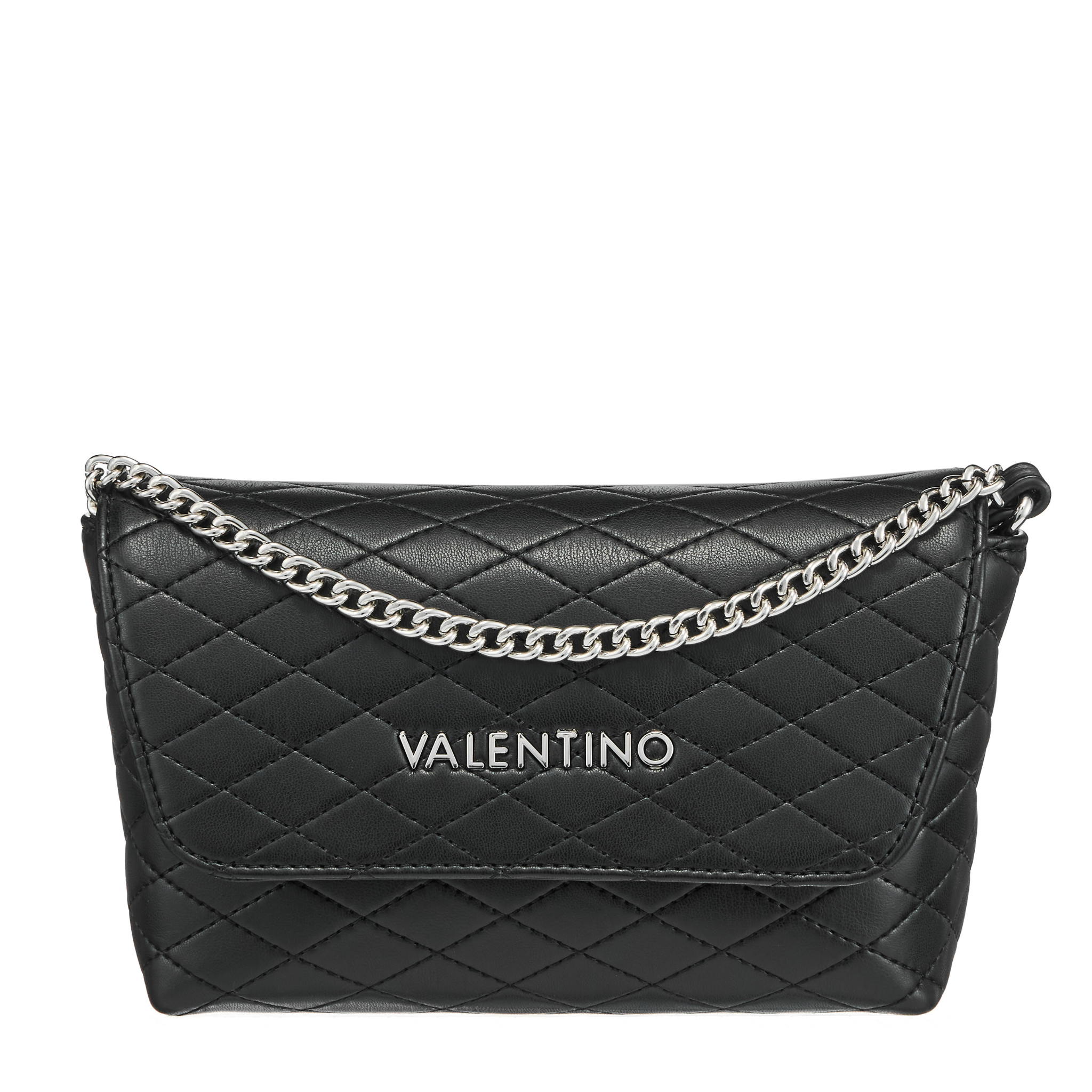 Womens Valentino Black Fran Flap Crossbody Bag