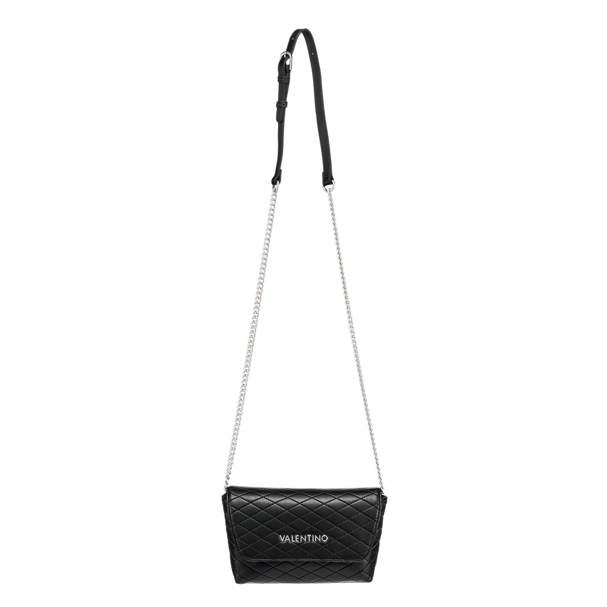 Womens Valentino Black Fran Flap Crossbody Bag