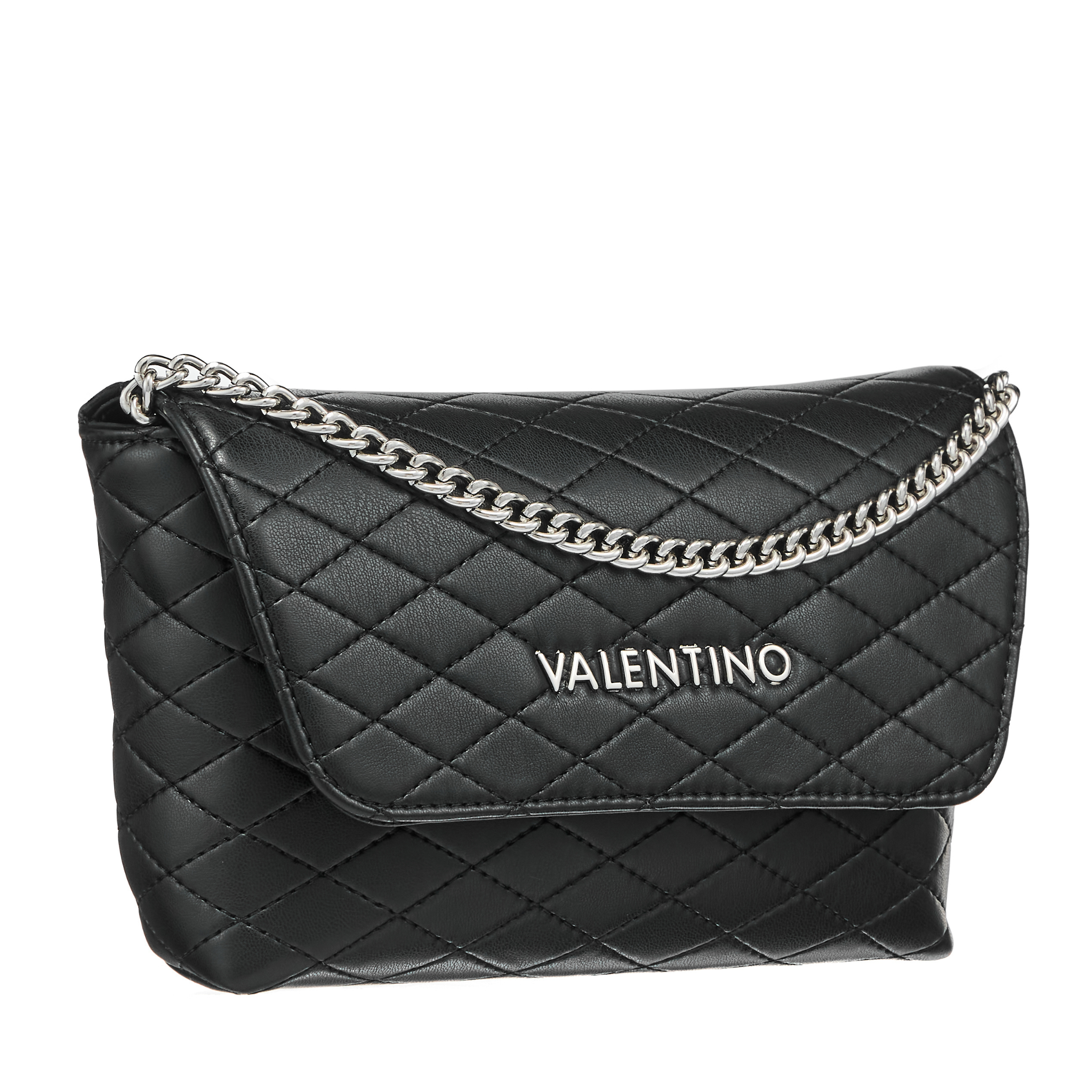 Womens Valentino Black Fran Flap Crossbody Bag