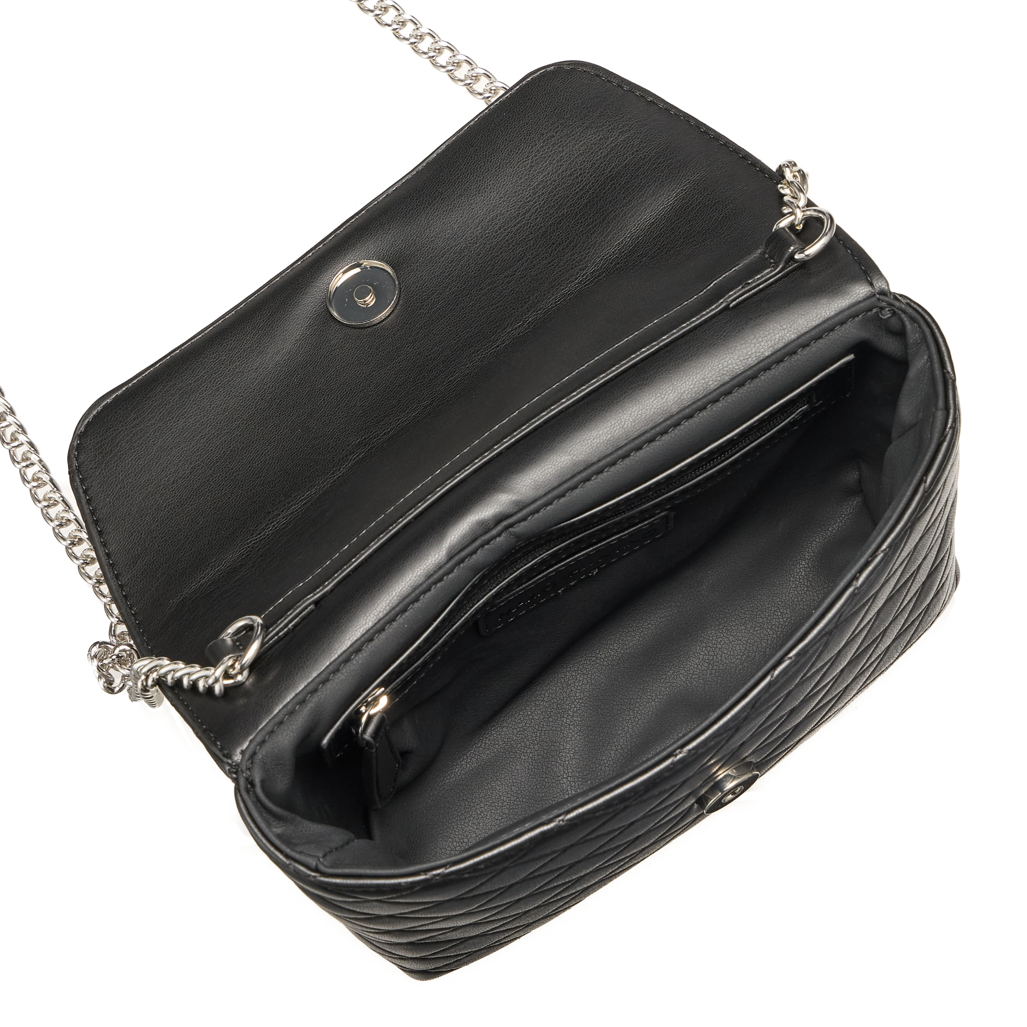 Womens Valentino Black Fran Flap Crossbody Bag