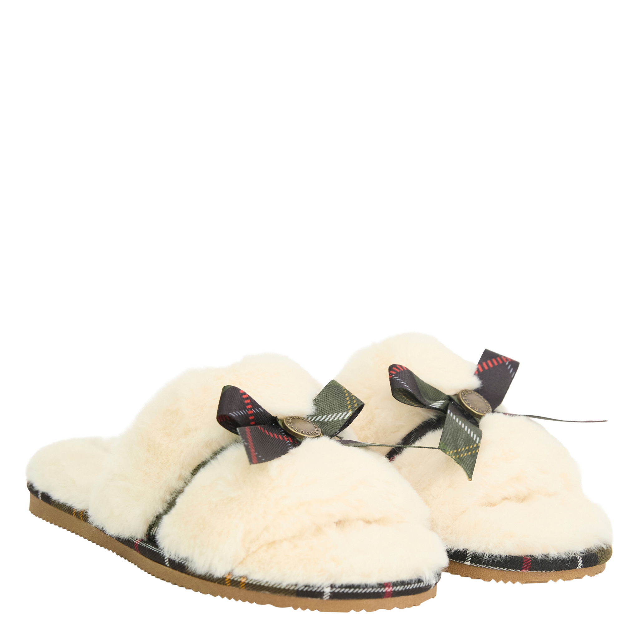 Womens Barbour Cream Eleanora Slippers