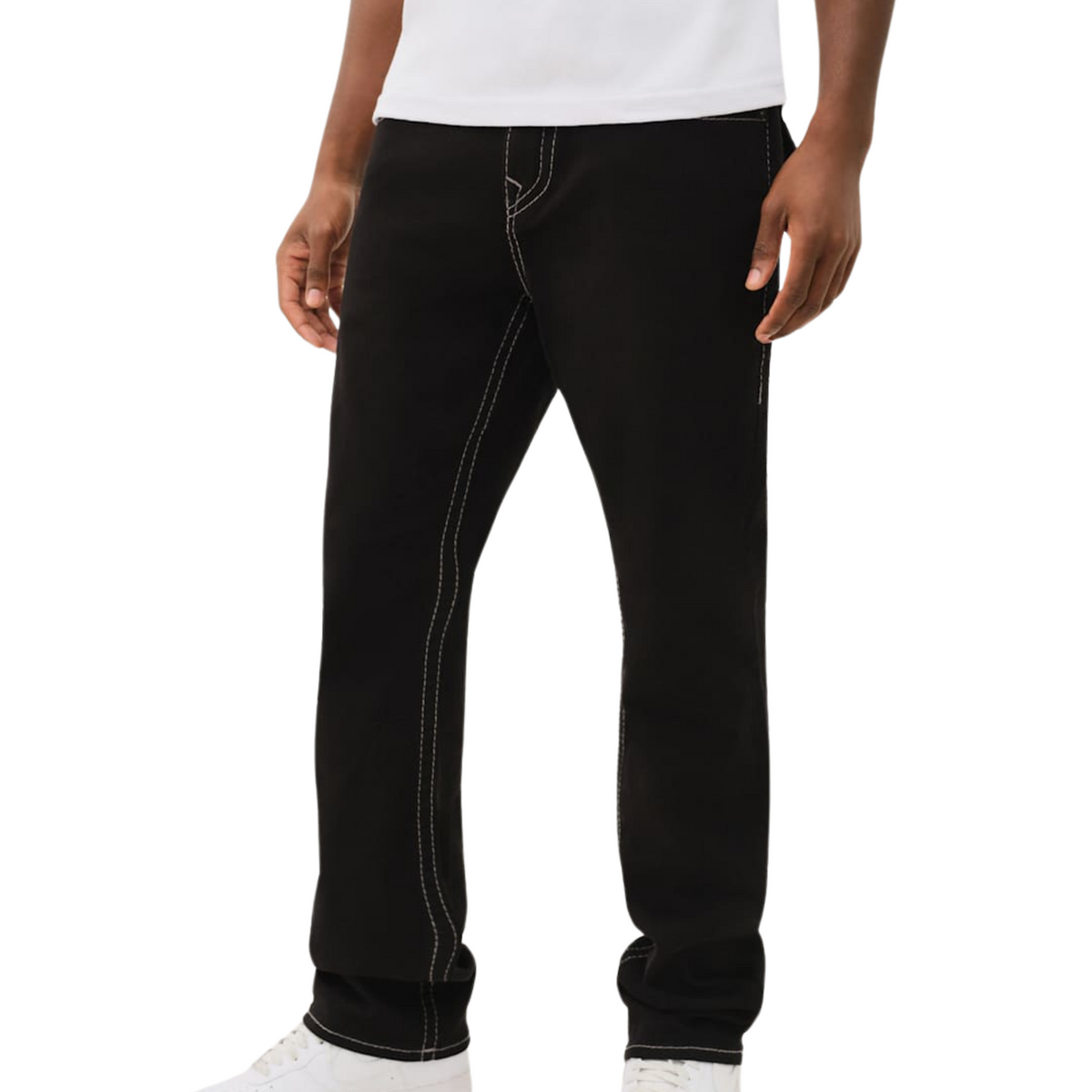 True Religion Body Rinse Black Ricky Flap Big T Jeans | Hurleys
