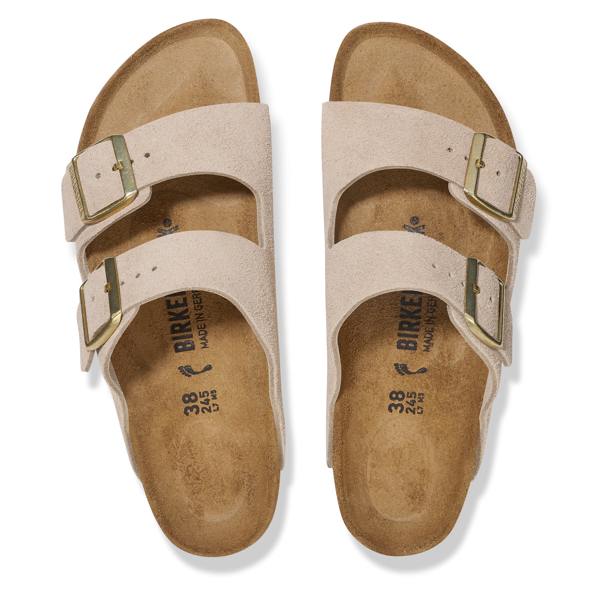 Womens Birkenstock Sandcastle Arizona Suede Leather