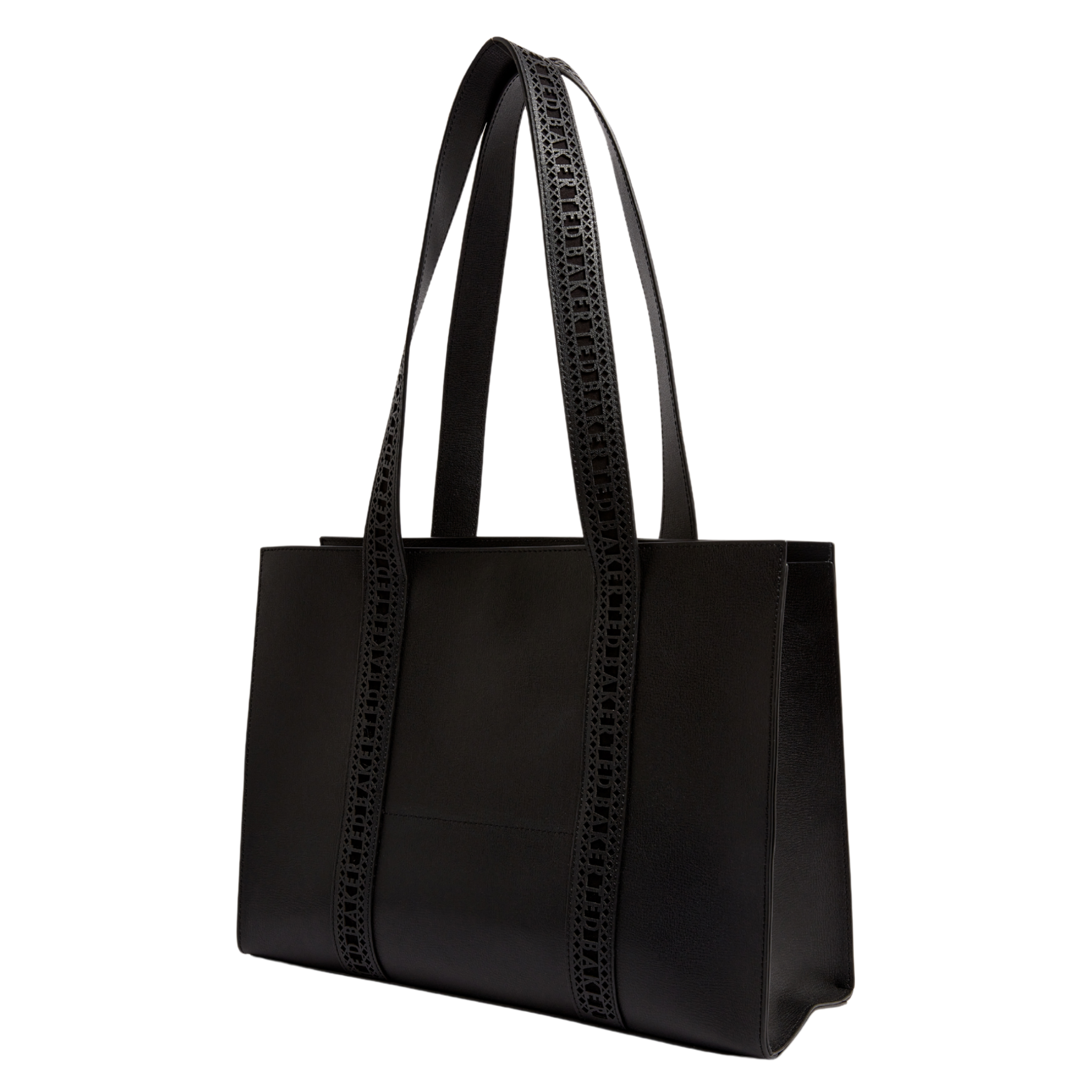 Womens Ted Baker Black Lanora Lace Tape Large Shopper Bag