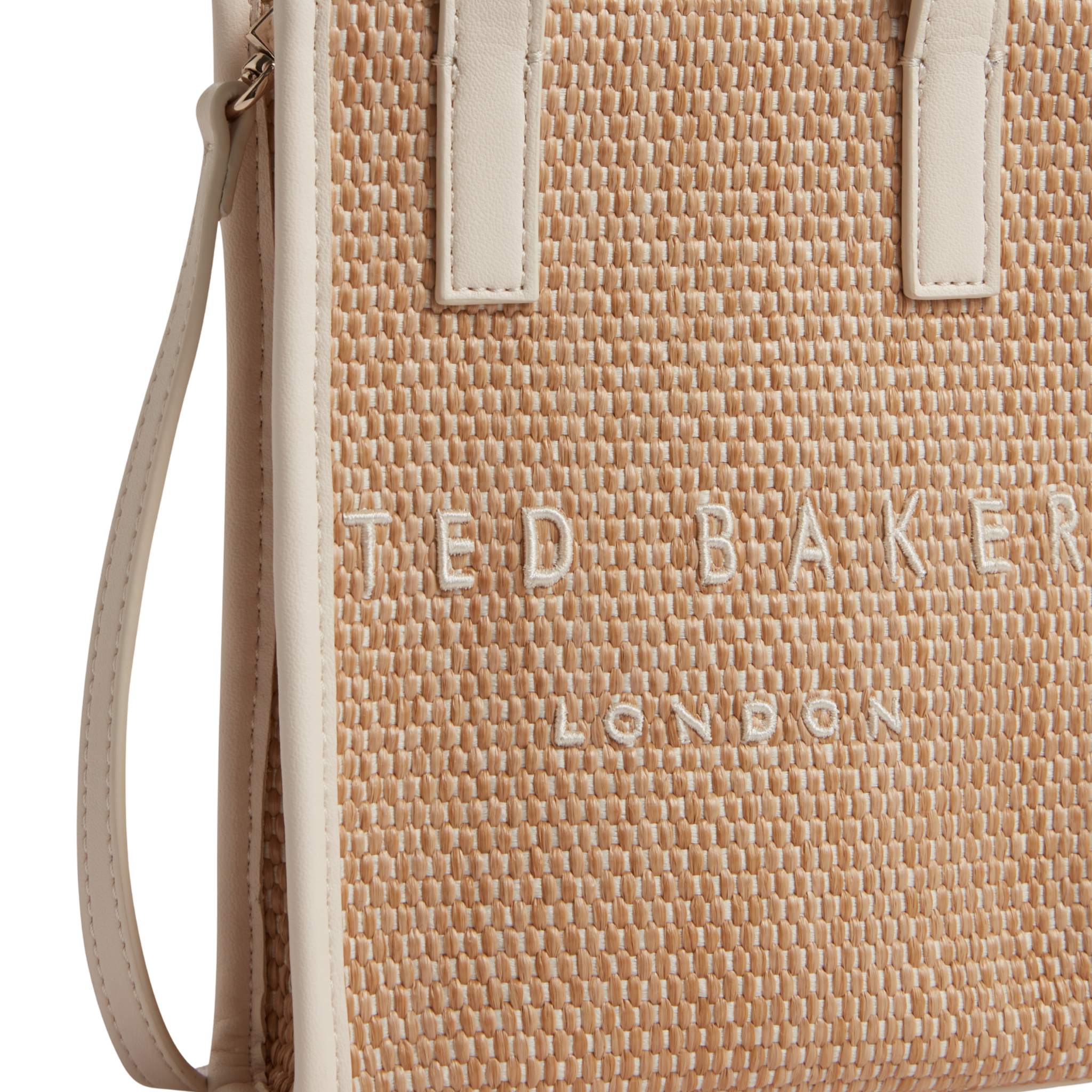 Womens Ted Baker Ivory Paulii Faux Raffia Mini Icon Bag