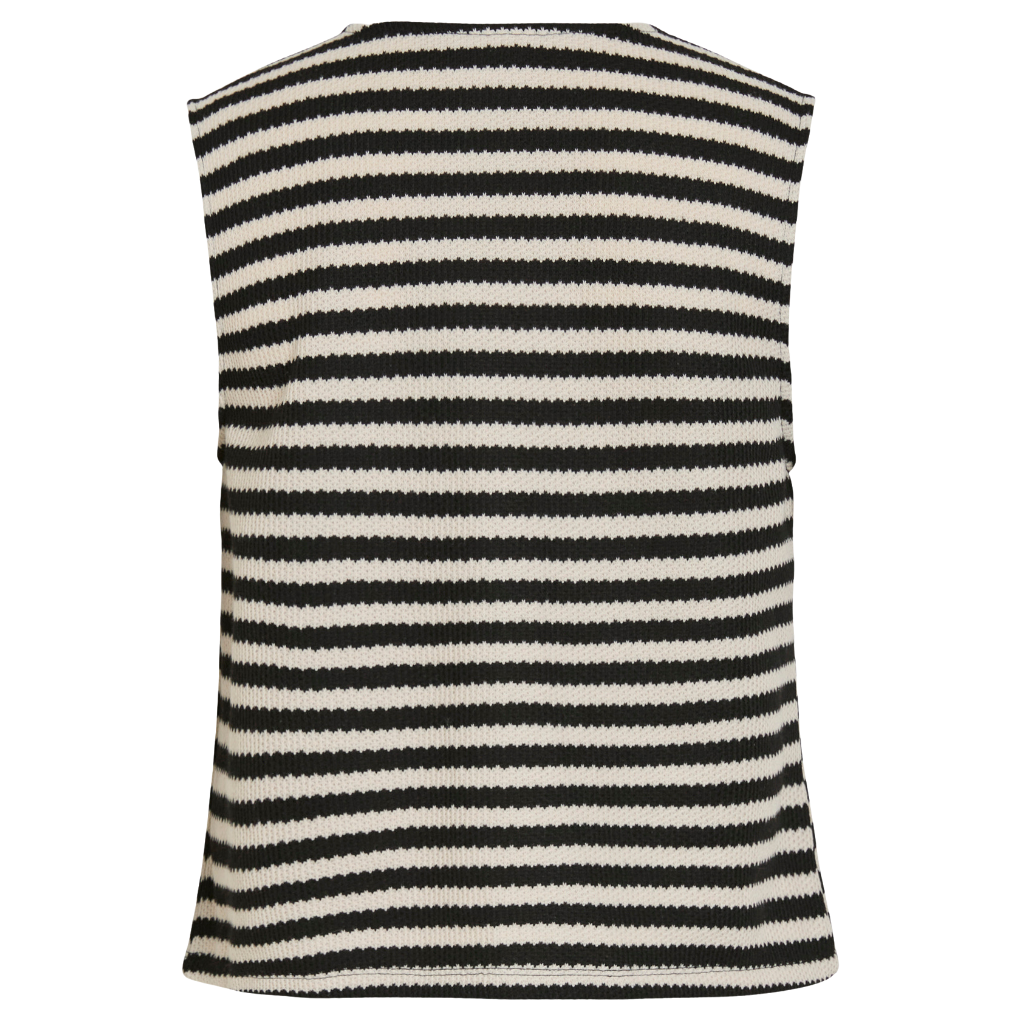 Womens Vila Birch/Black Vihimlas Striped Waistcoat