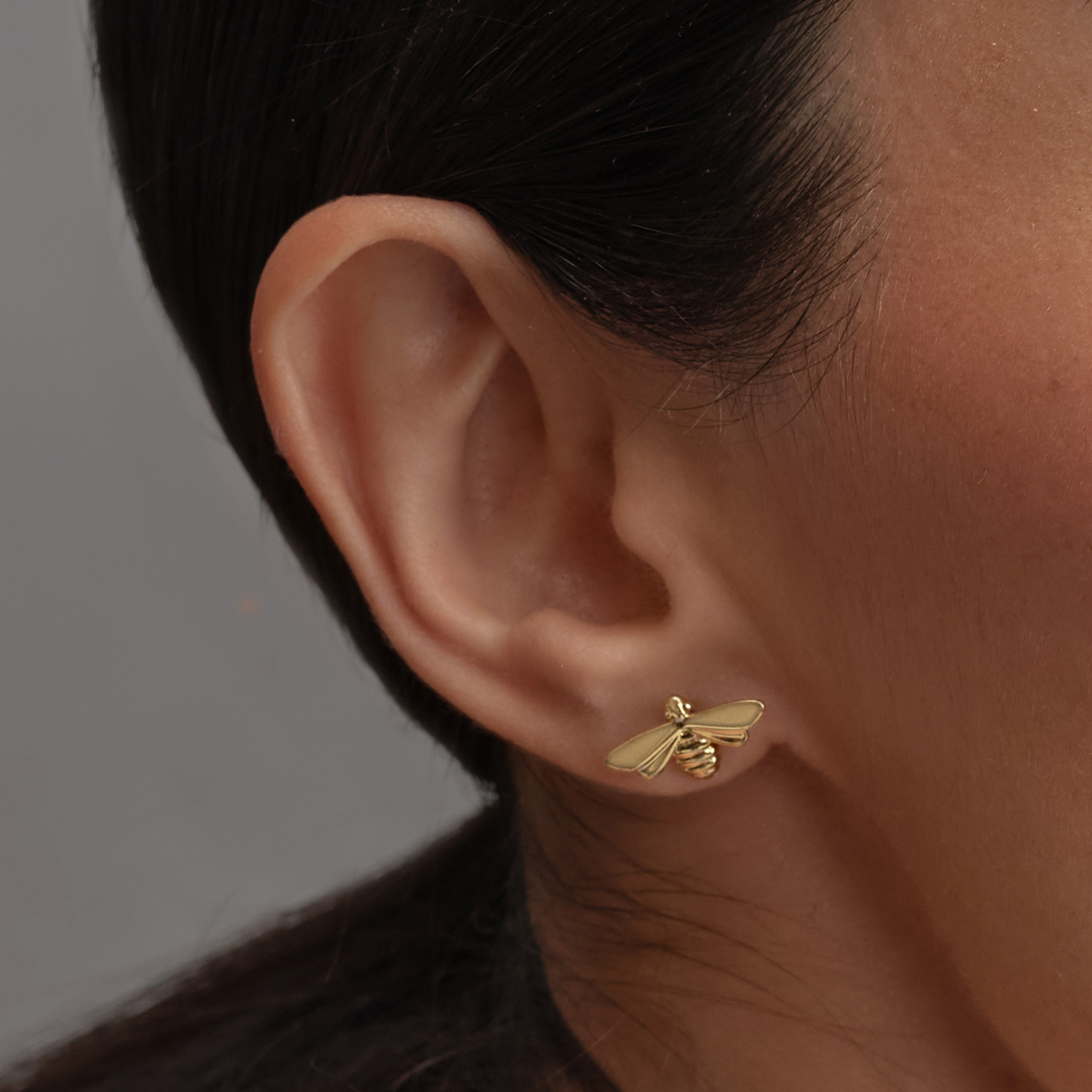 Womens Olivia Burton Gold Honey Bee Stud Earrings