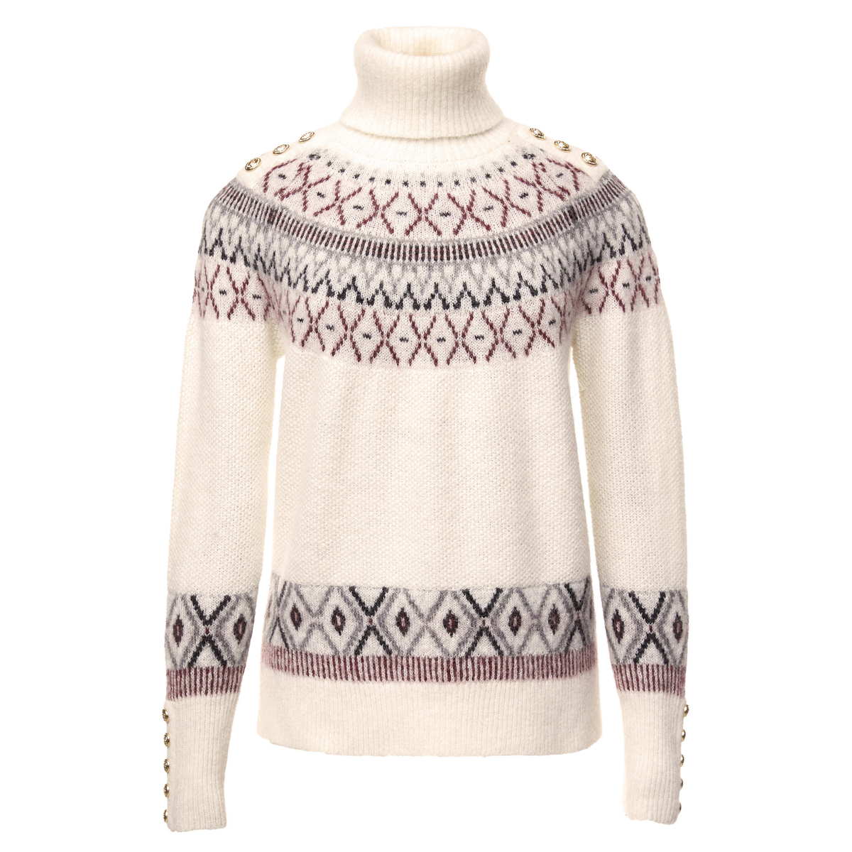Womens Holland Cooper Cream Fairisle Knit