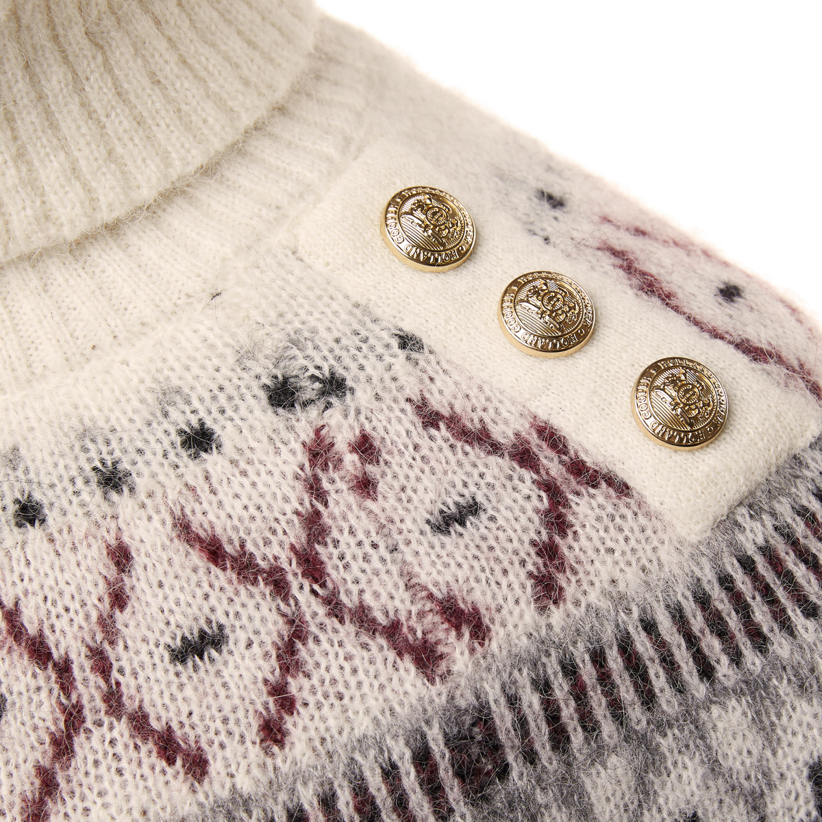 Womens Holland Cooper Cream Fairisle Knit