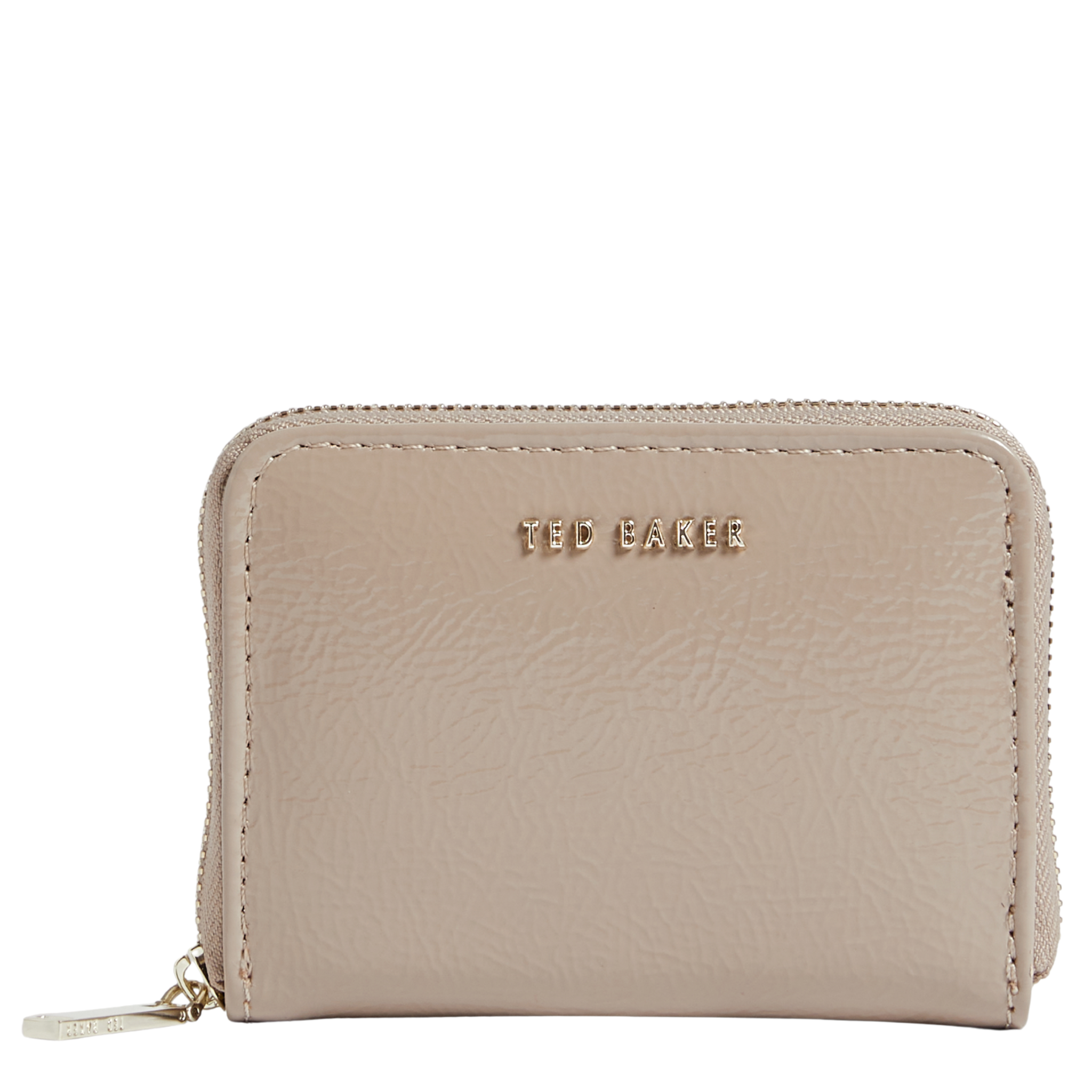 Womens Ted Baker Stone Crinnie Crinkle Icon Small Zip Around Purse