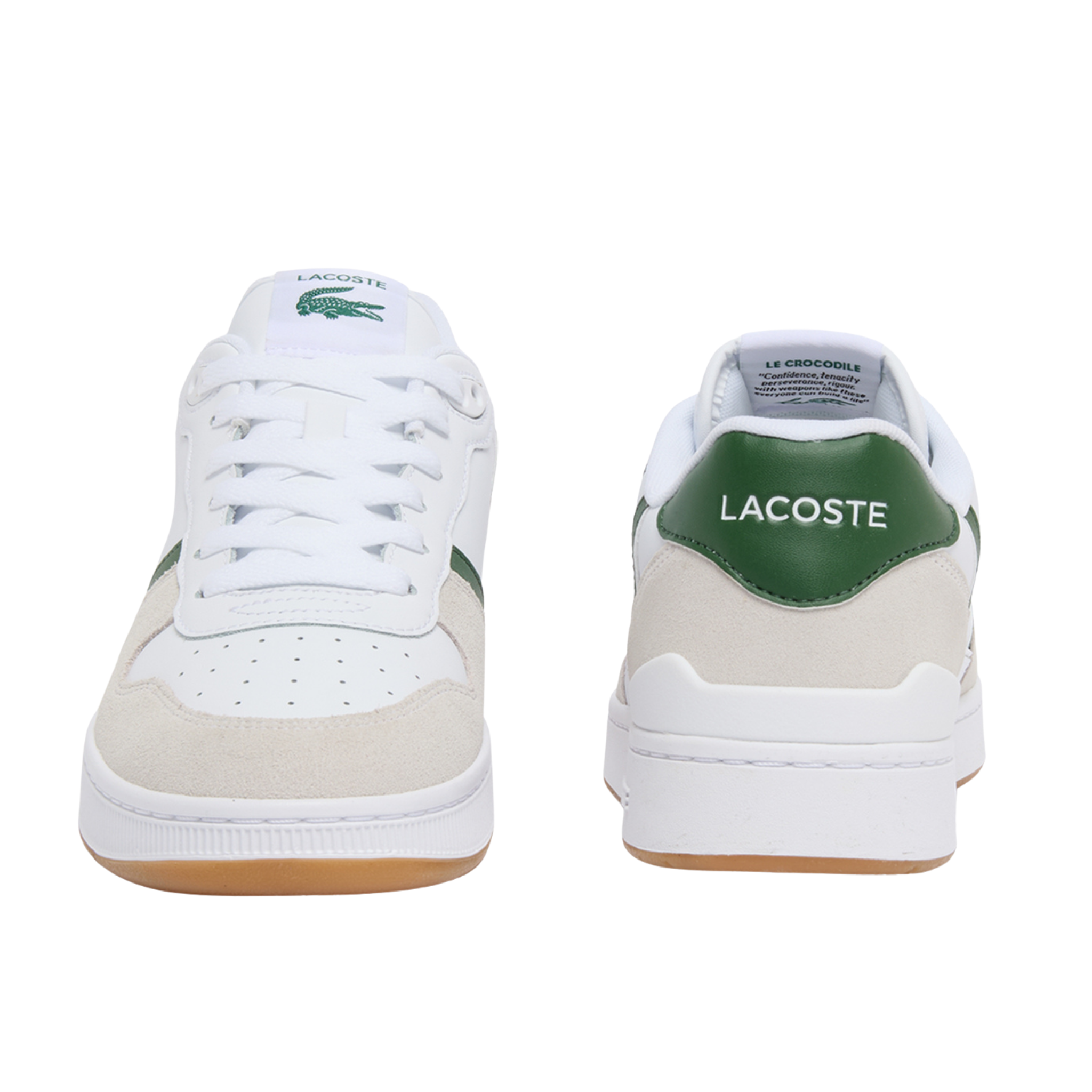 Mens Lacoste White/Gum T-Clip Set Trainers