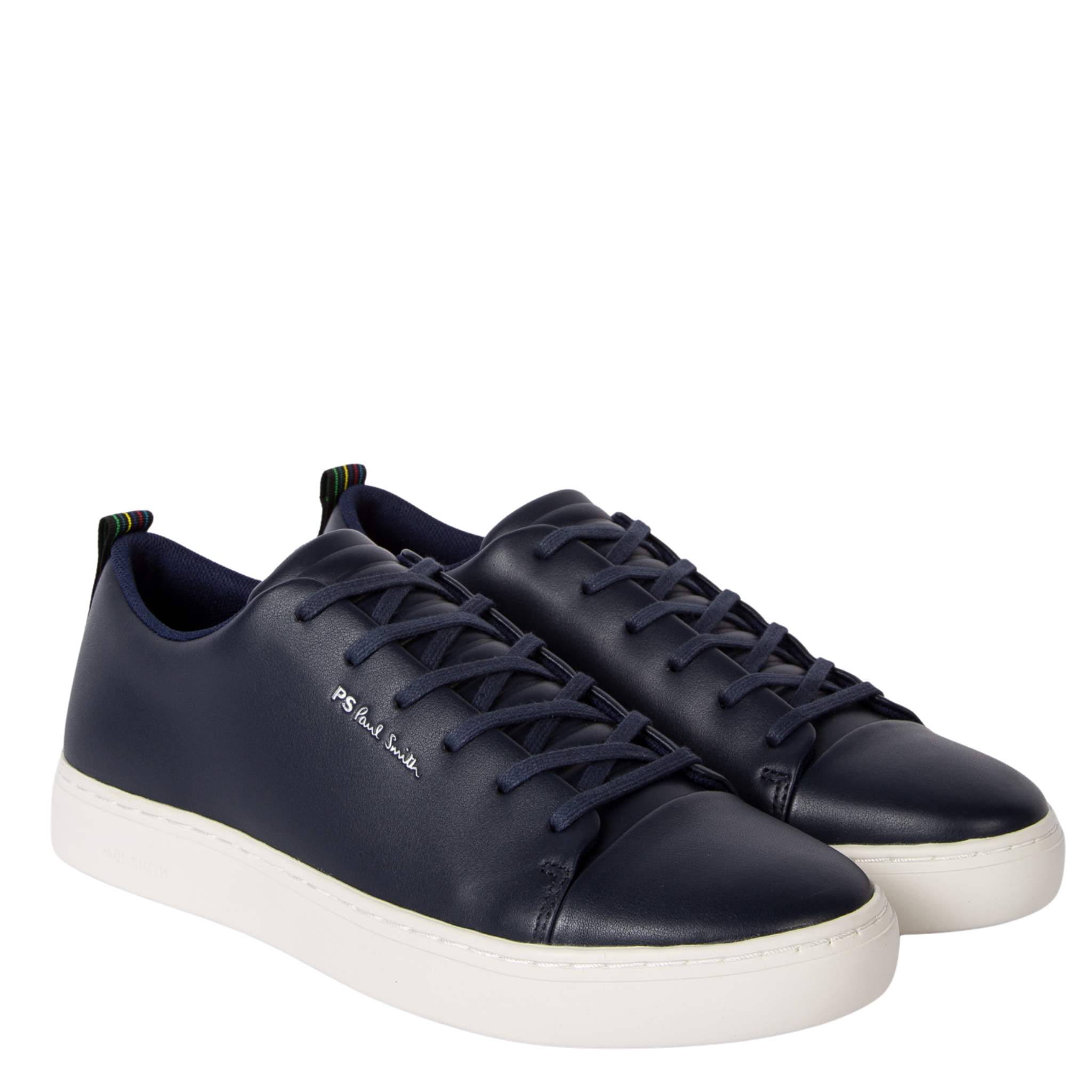 Mens Paul Smith Navy Lee Heel Tape Trainers