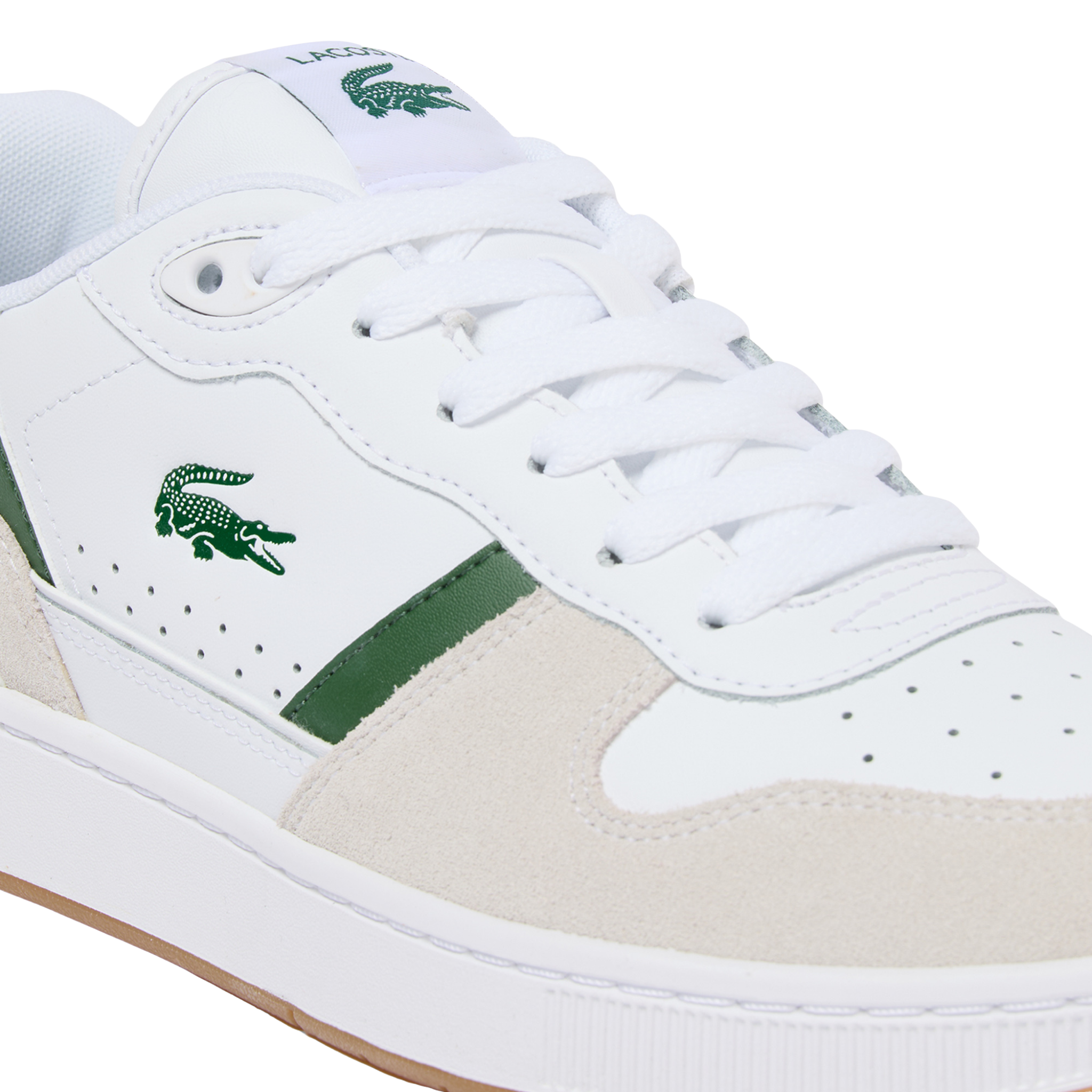 Mens Lacoste White/Gum T-Clip Set Trainers