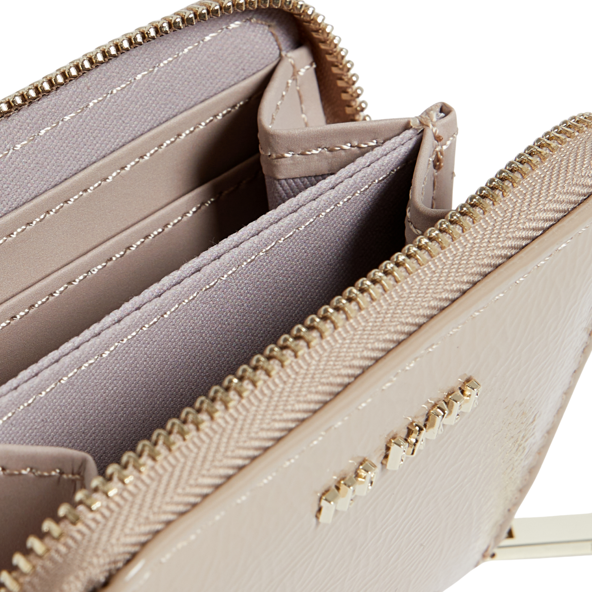 Womens Ted Baker Stone Crinnie Crinkle Icon Small Zip Around Purse