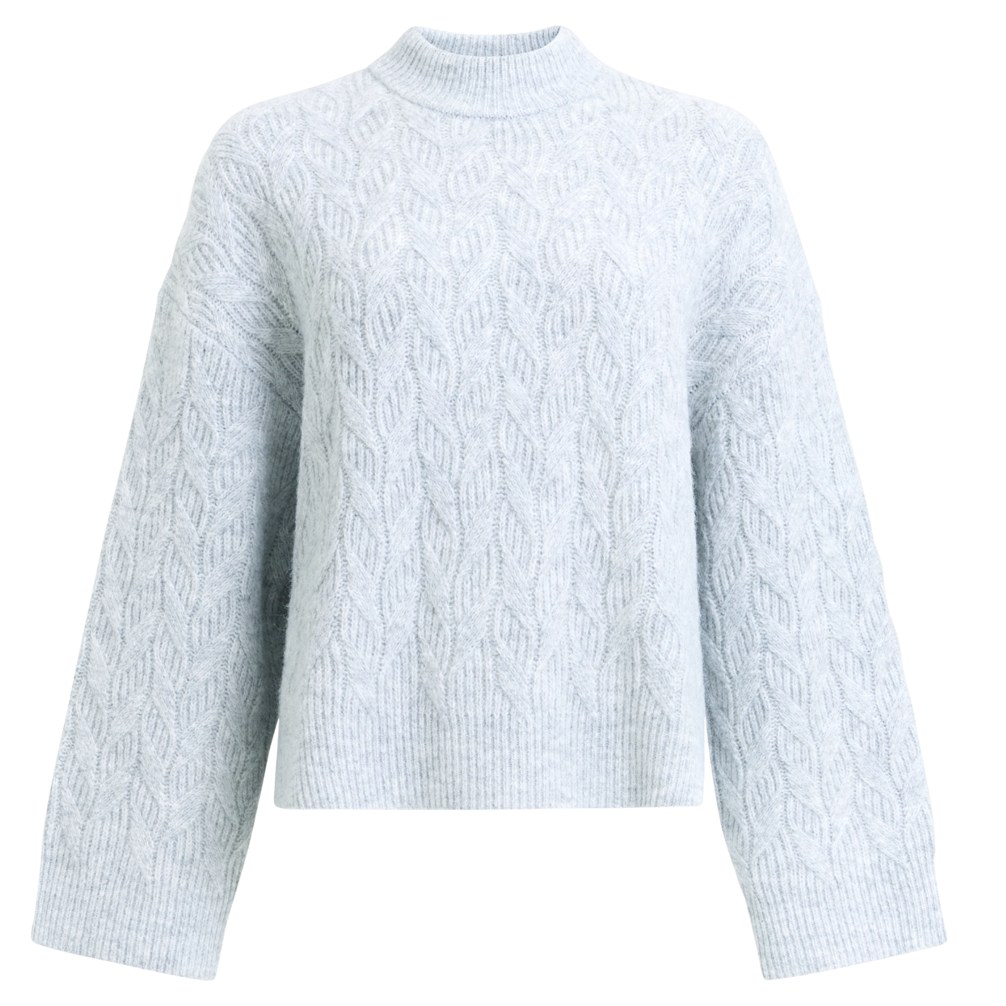 Womens French Connection Soft Grey Kezia Cable Twist Jumper