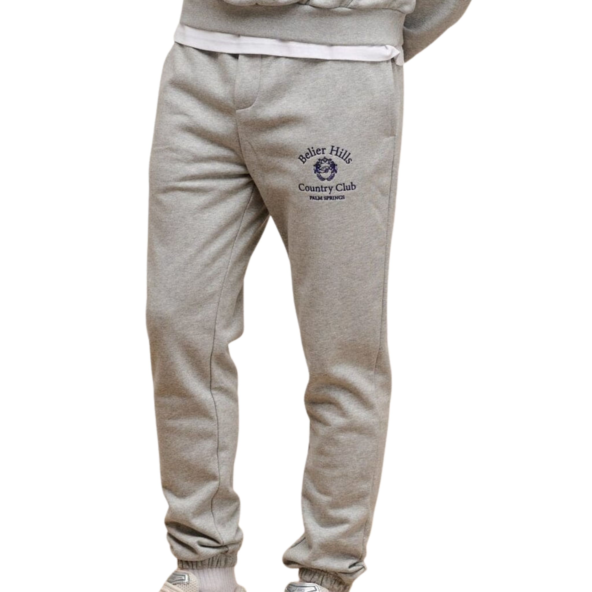 Mens Belier Grey Marl Club Motif Joggers