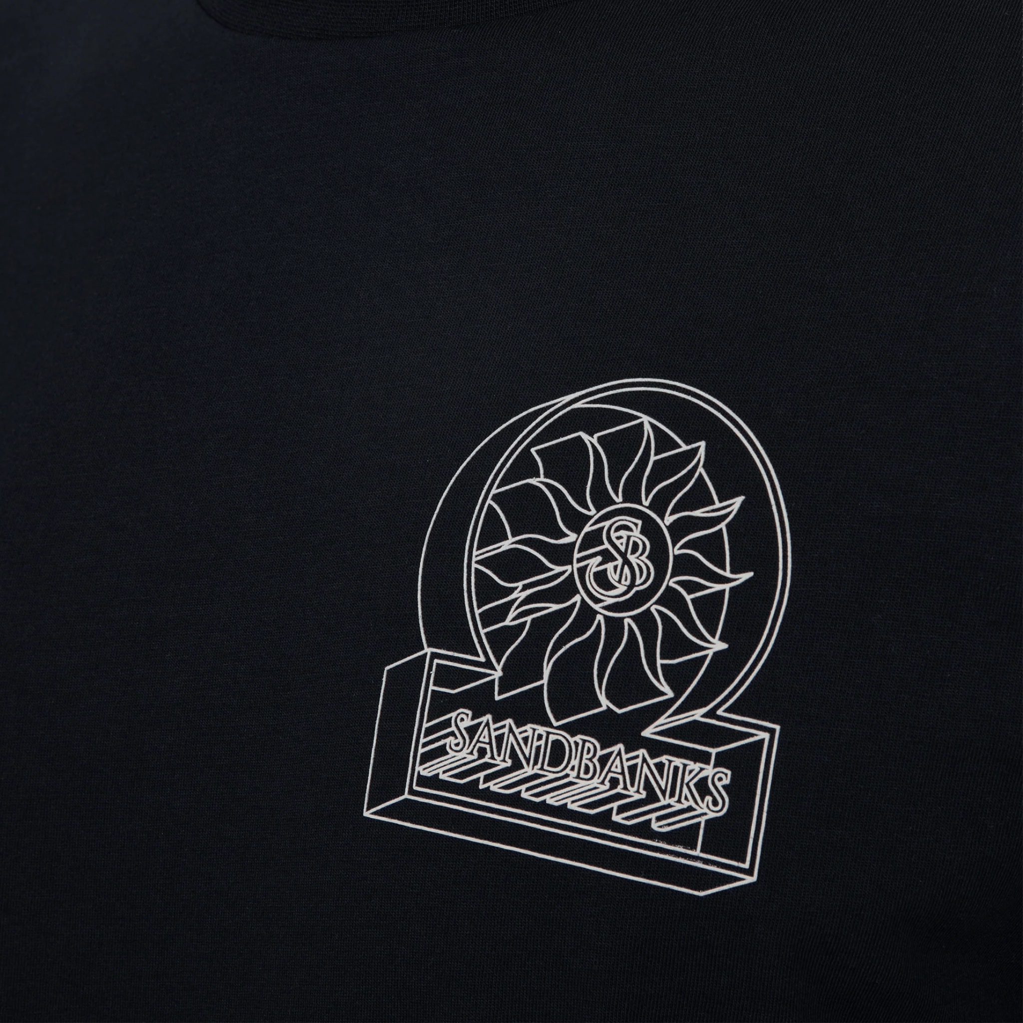 Mens Sandbanks Black 3D S/s T Shirt