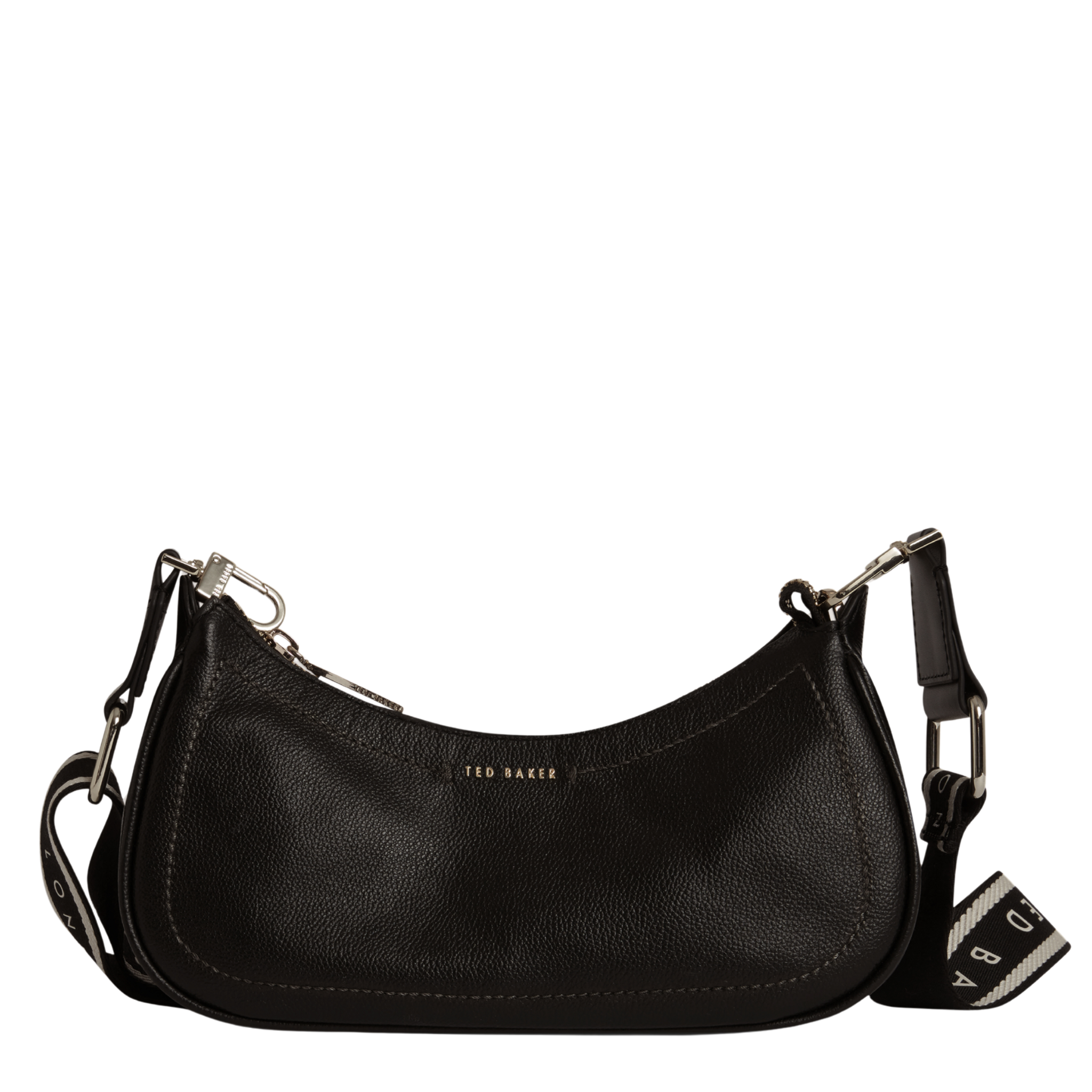 Womens Ted Baker Black Laarna Webbing Strap Small Shoulder Crossbody