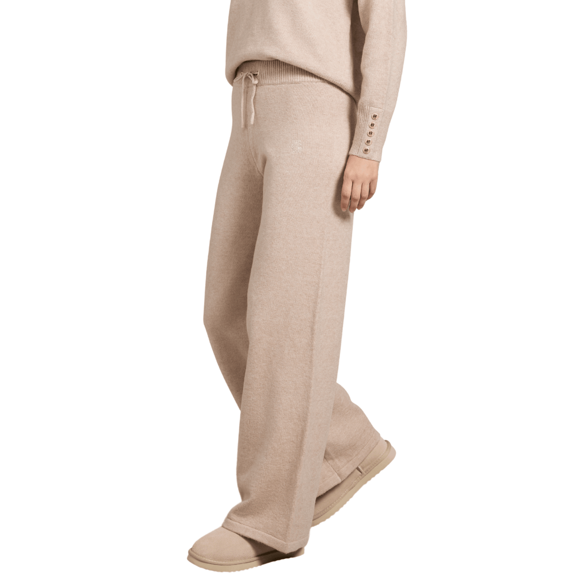 Womens Holland Cooper Toffee Marl Nina Knitted Wide Leg Pants