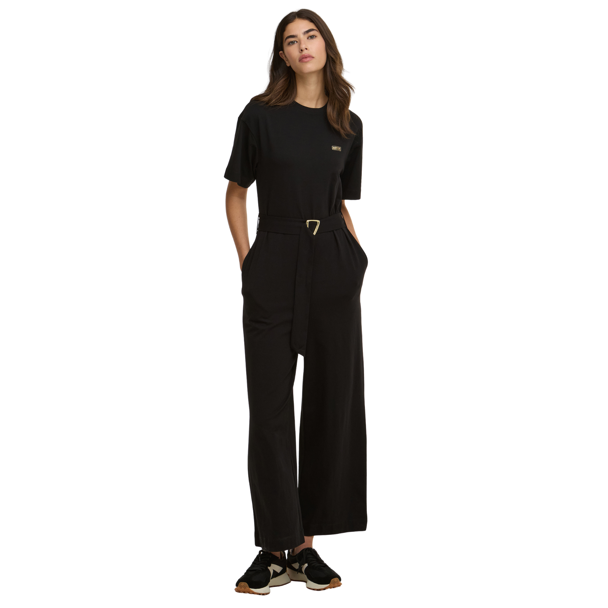 Womens Barbour International Black Alexis Jumpsuit