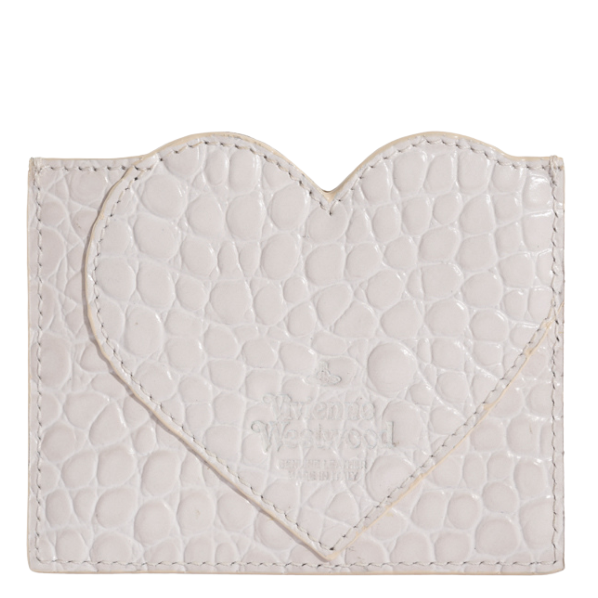 Womens Vivienne Westwood Pearl White Heart Card Holder