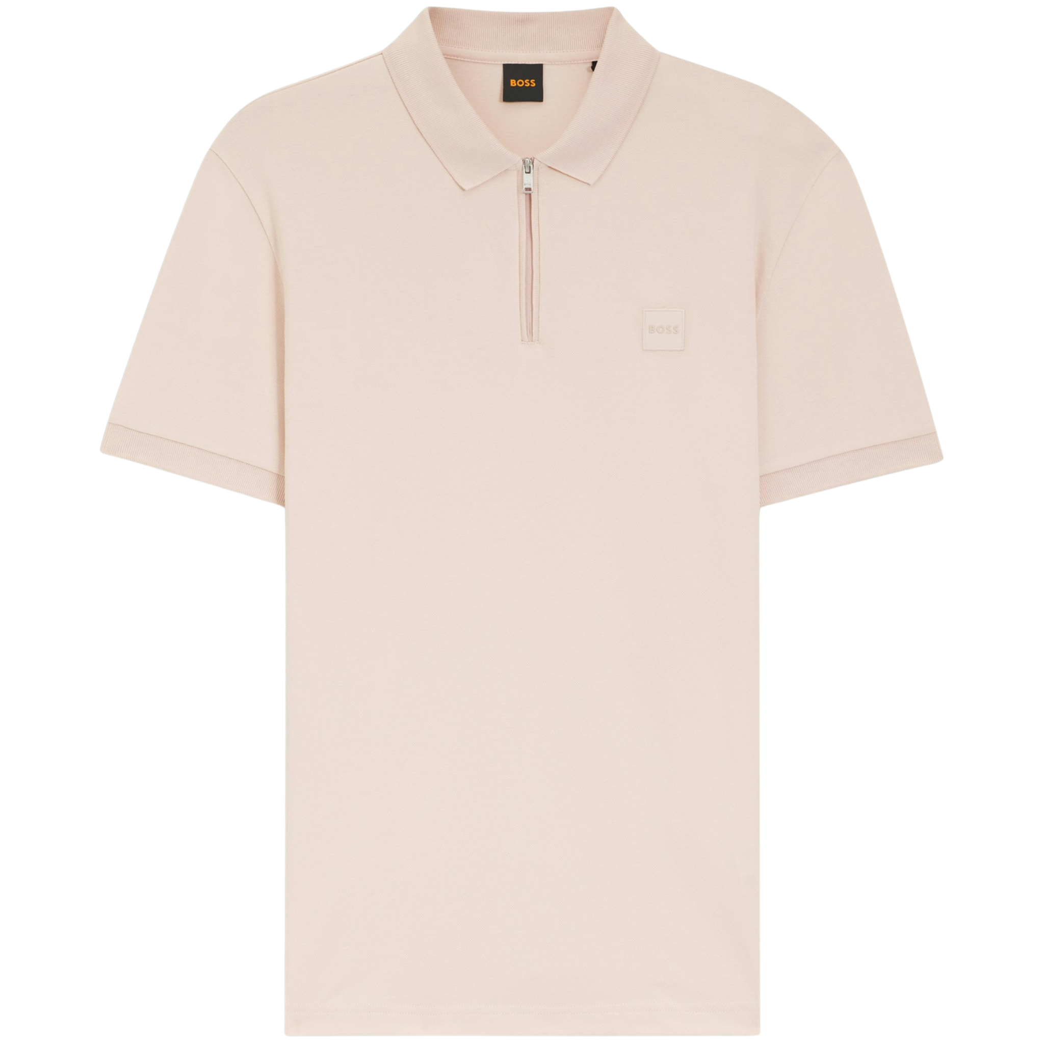 Mens BOSS Light Pink Passerzip S/s Polo Shirt