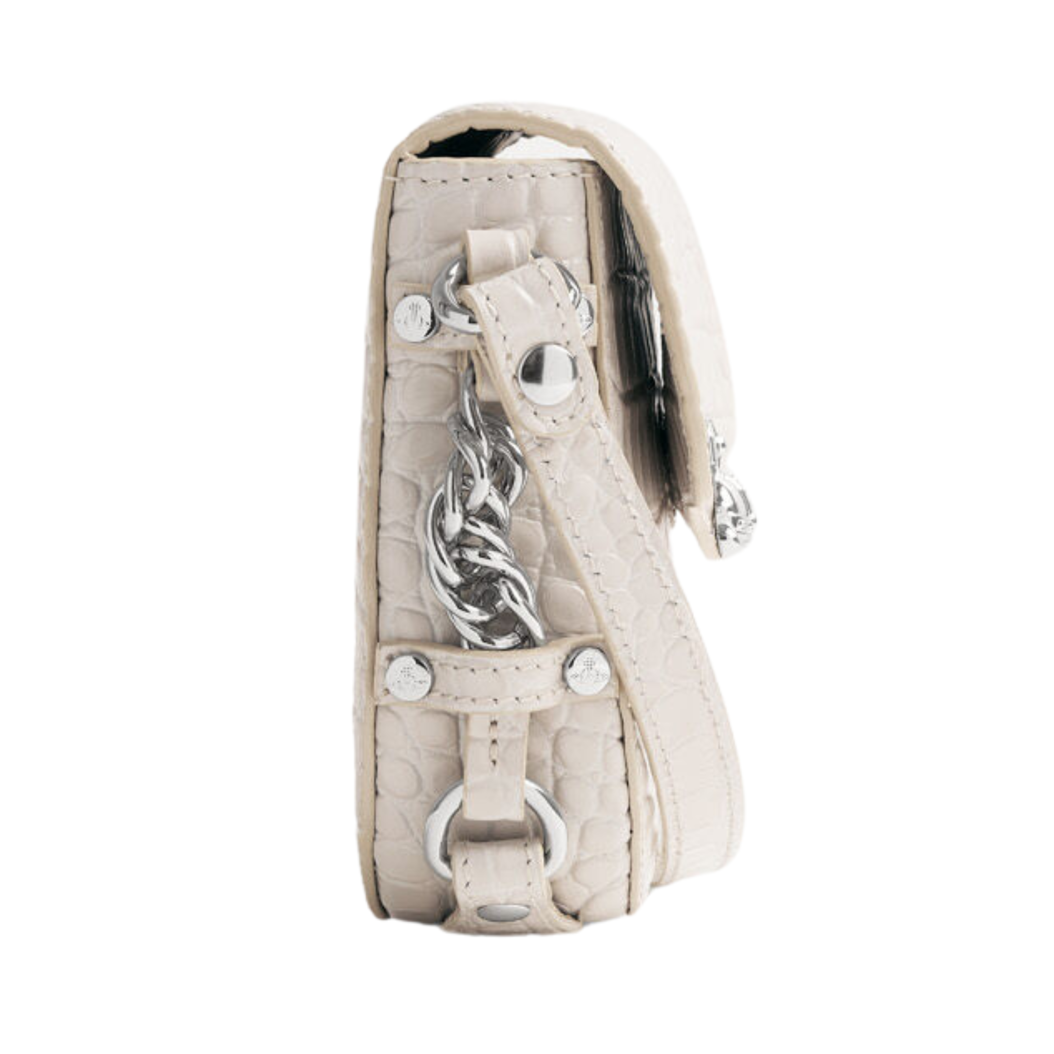 Womens Vivienne Westwood Pearl White Hunter Flap Crossbody