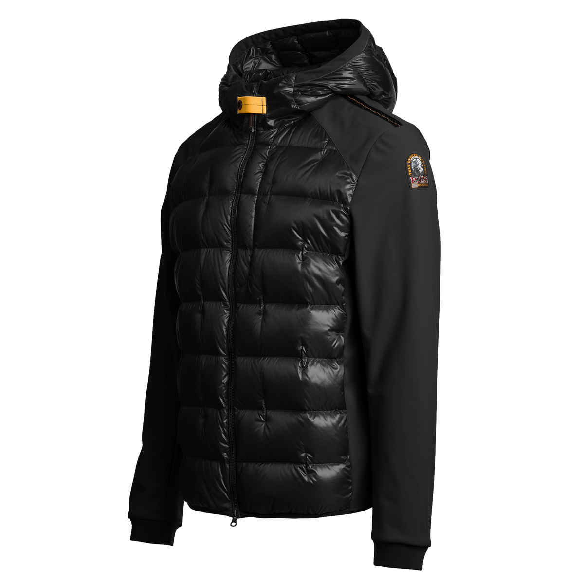 Mens Parajumpers Black Vigolo Hybrid Down Jacket