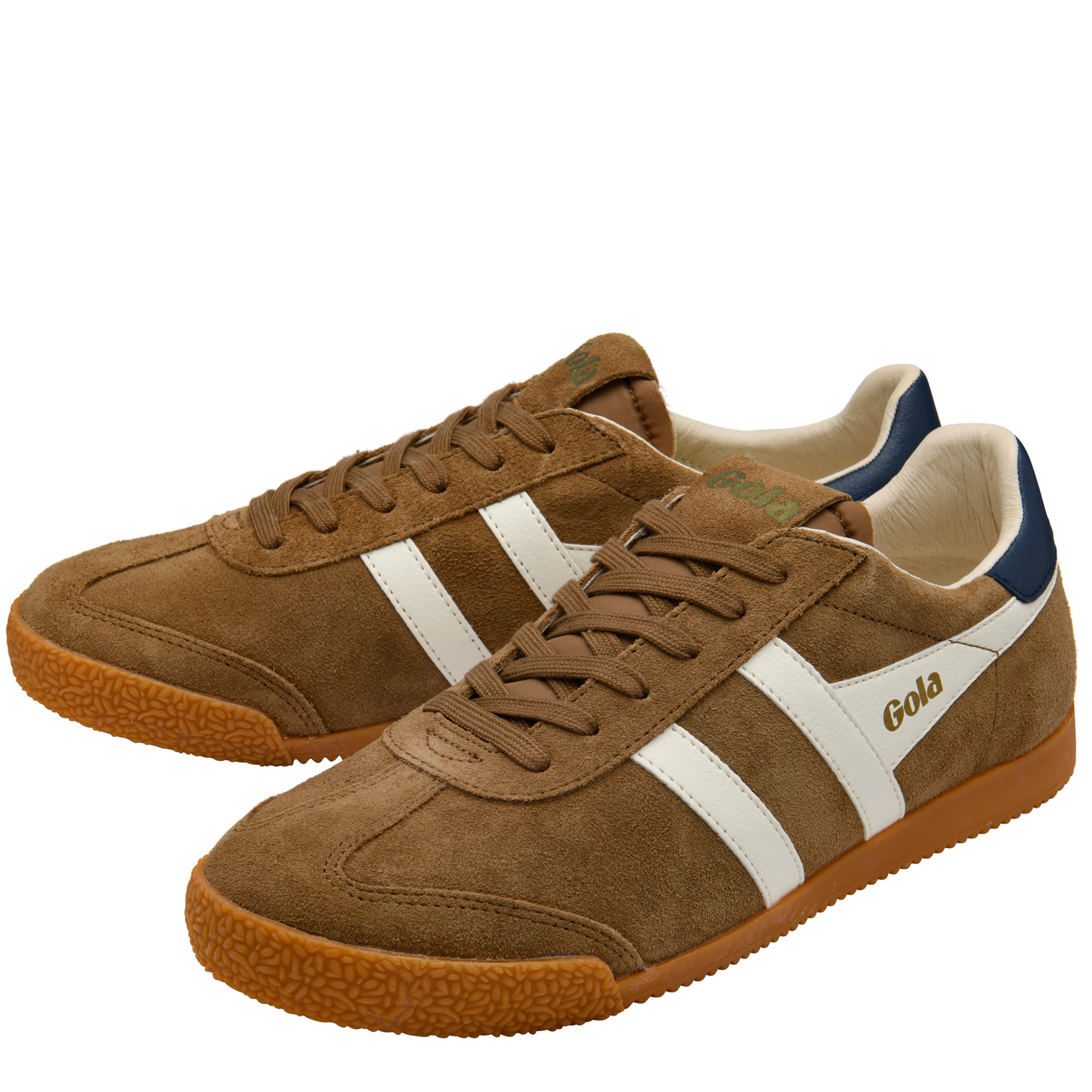 Mens Gola Tobacco/Off White/Navy Elan Trainers